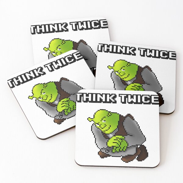 Item preview, Funny Pixel Ogre Meme – “Think Twice” Retro 8-Bit Pixel Art designed and sold by Melivo-Pixel.