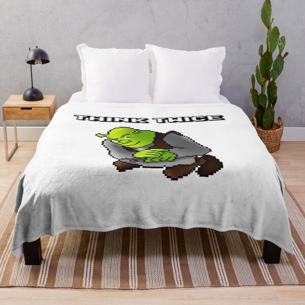 Item preview, Funny Pixel Ogre Meme – “Think Twice” Retro 8-Bit Pixel Art designed and sold by Melivo-Pixel.