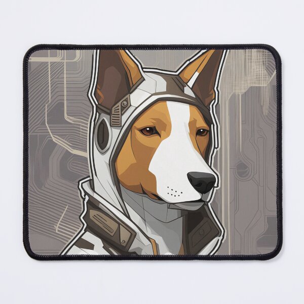 Item preview, Cyberpunk dog in a futuristic suit designed and sold by Mianku | Für das Leben.