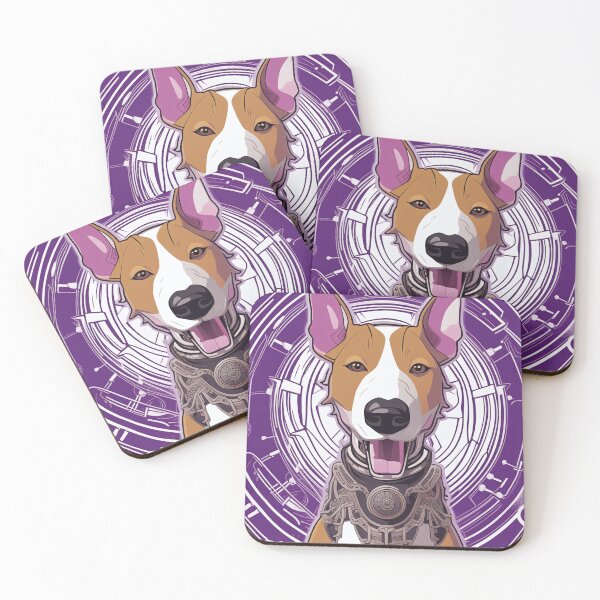 Item preview, Cyberpunk dog in tech background designed and sold by Mianku | Für das Leben.
