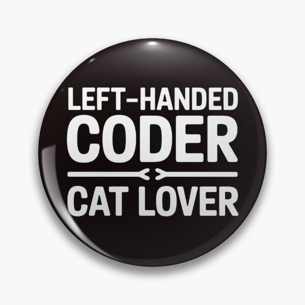 Item preview, Left-Handed Coder Cat Lover – Minimal Text Tee designed and sold by WittyHolidayPrints – Retro Meme Tees.