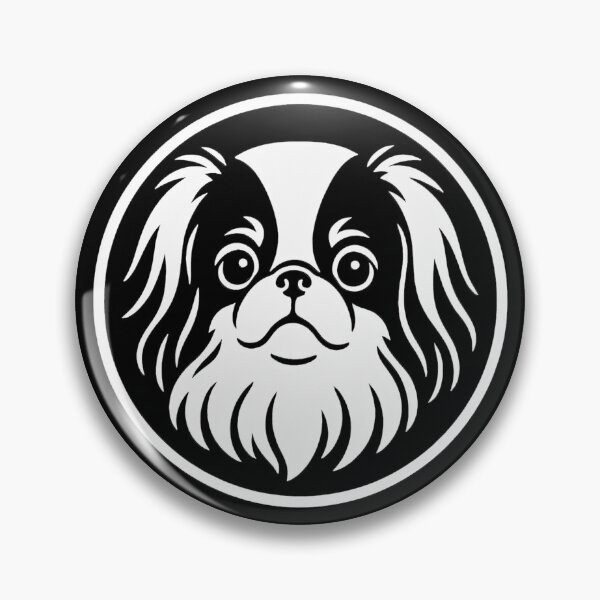 Item preview, White Ink Illustration of Cute Japanese Chin designed and sold by digital-savant.