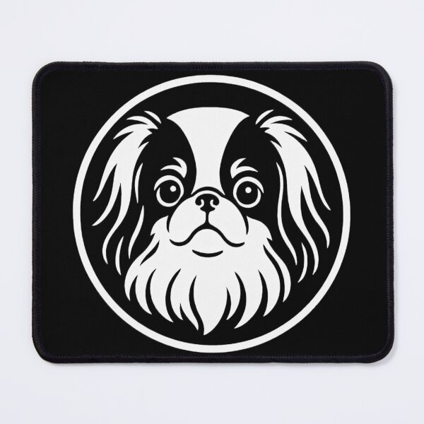 Item preview, White Ink Illustration of Cute Japanese Chin designed and sold by digital-savant.