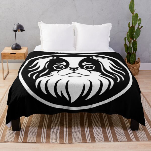 Item preview, White Ink Illustration of Cute Japanese Chin designed and sold by digital-savant.