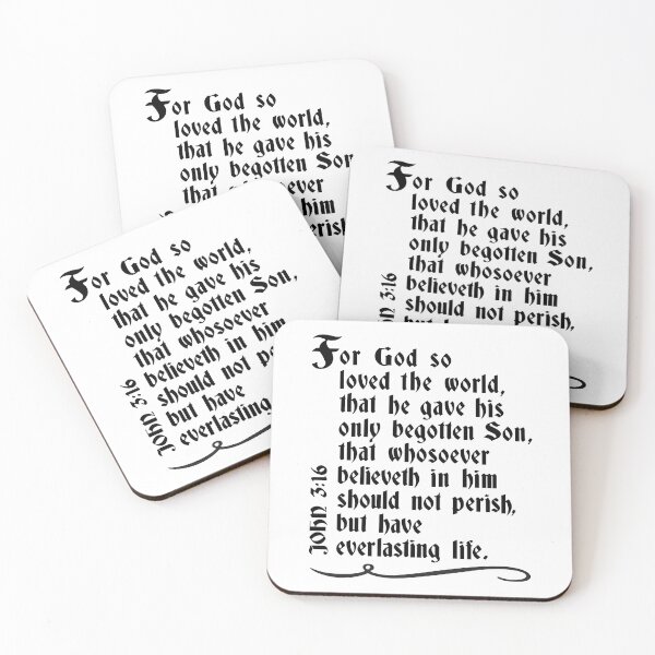 Item preview, John 3:16 Whole Verse from the King James Bible, For God So Loved The World designed and sold by Angela Dow.