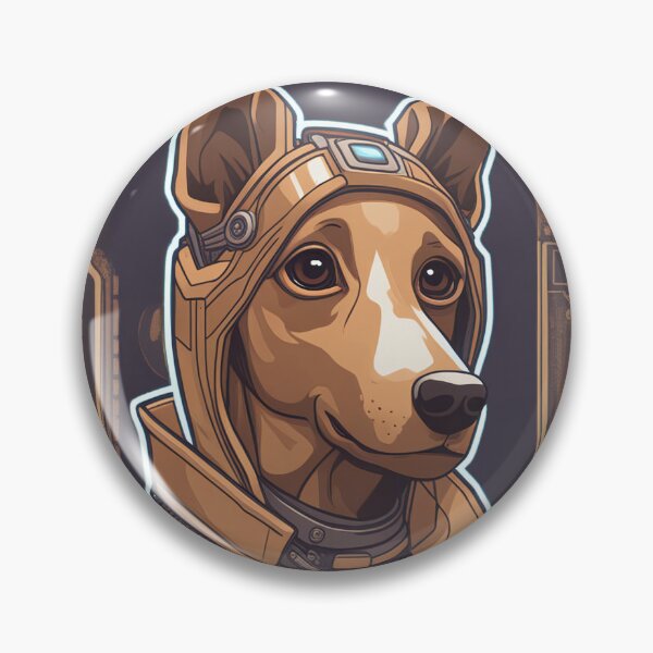 Item preview, Cyberpunk dog in a futuristic suit designed and sold by Mianku | Für das Leben.