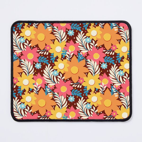 Item preview, Groovy Floral Elegance, a Mid Century Garden Celebration in Orange Hues designed and sold by Clara Fruggeri.