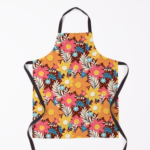 Item preview, Groovy Floral Elegance, a Mid Century Garden Celebration in Orange Hues designed and sold by Clara Fruggeri.