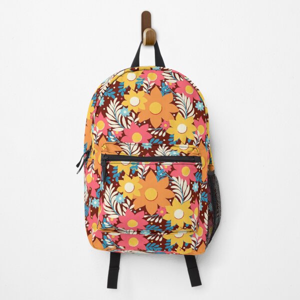 Item preview, Groovy Floral Elegance, a Mid Century Garden Celebration in Orange Hues designed and sold by Clara Fruggeri.