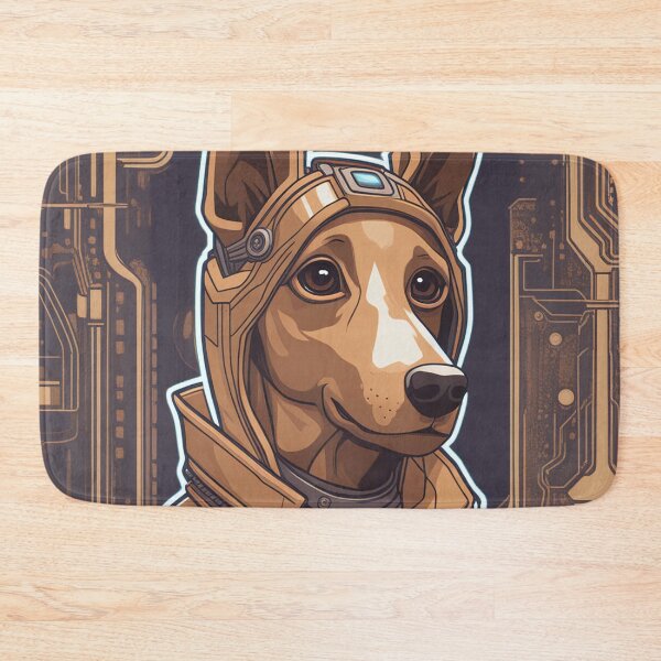 Item preview, Cyberpunk dog in a futuristic suit designed and sold by Mianku | Für das Leben.