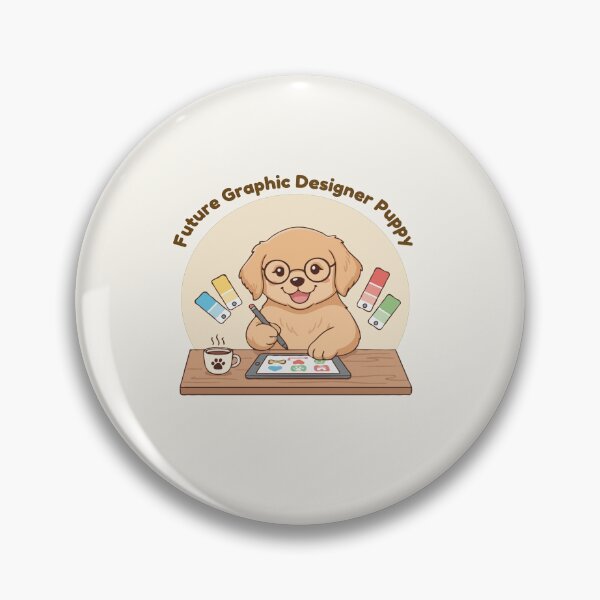 Item preview, Puppy Dreams Big – Future Graphic Designer Puppy designed and sold by The Real Life Symphony.