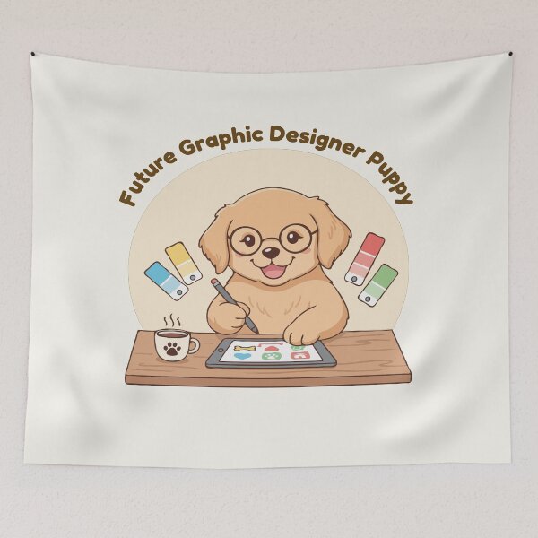 Item preview, Puppy Dreams Big – Future Graphic Designer Puppy designed and sold by The Real Life Symphony.