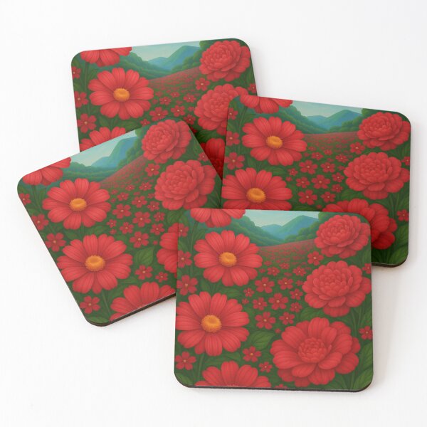 Item preview, Luxury Floral Garden Series – Red Edition designed and sold by Ceylon Luxe Collections.