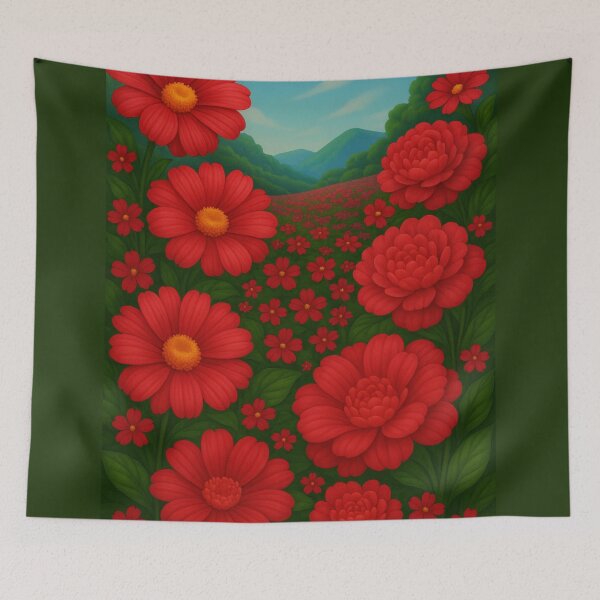 Item preview, Luxury Floral Garden Series – Red Edition designed and sold by Ceylon Luxe Collections.