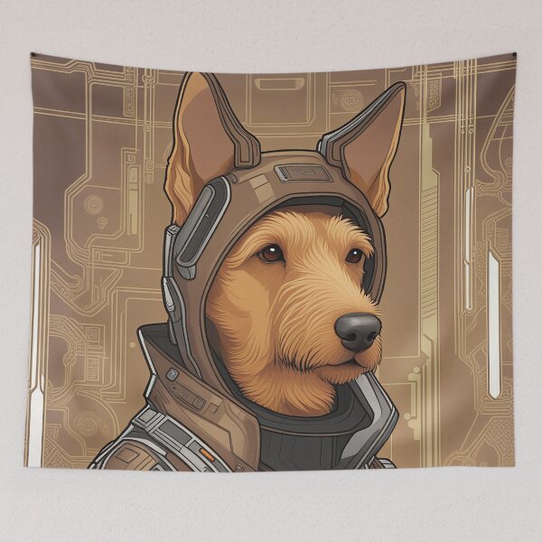 Item preview, Anthropomorphism Bearded Collie futuristic designed and sold by Mianku | Für das Leben.