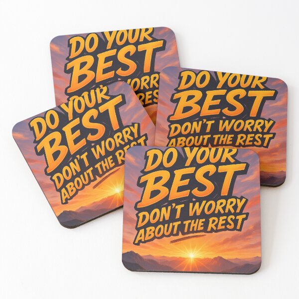 Item preview, Do Your Best – Motivational Quote Sunrise Mountain Art designed and sold by Articooler.