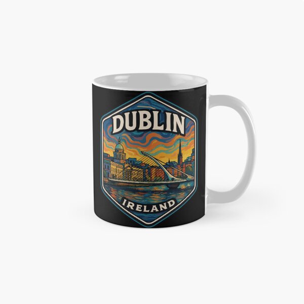 Item preview, Dublin Ireland Retro Trippy Art designed and sold by TomFrontierArt.