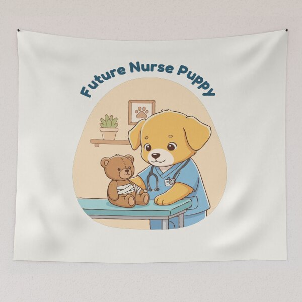 Item preview, Puppy Dreams Big – Future Nurse Puppy designed and sold by The Real Life Symphony.