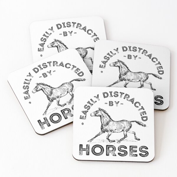 Item preview, Easily Distracted by Horses Vintage Horse Illustration designed and sold by lagunaklein.