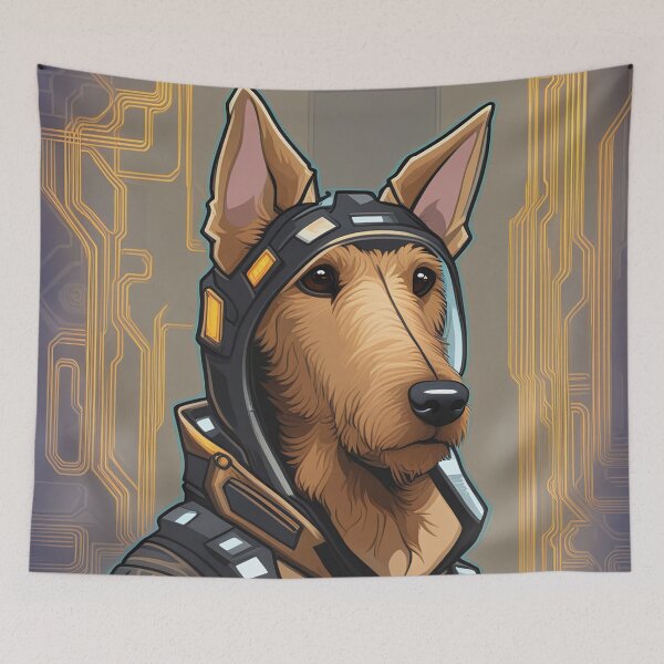 Item preview, Cyberpunk dog in an astronaut suit designed and sold by Mianku | Für das Leben.