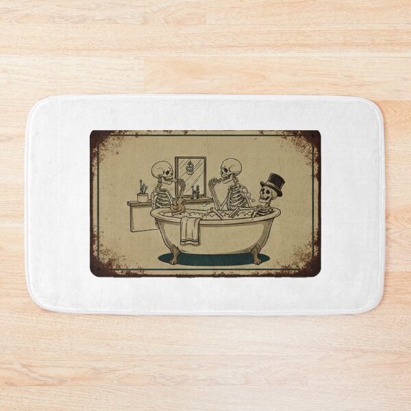 Item preview, bathroom art, funny skeleton bathroom art designed and sold by AddlPoolart.