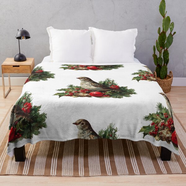 Item preview, Vintage Bird with Christmas decorations designed and sold by MendaciousMina.