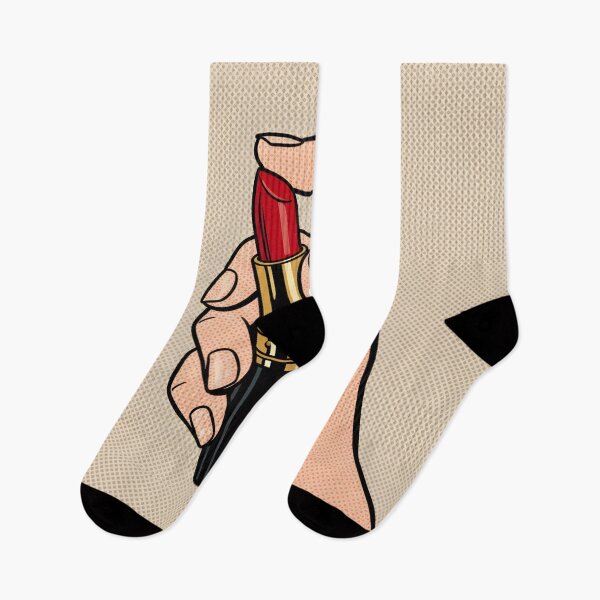 Item preview, A HAND WITH PIXEL POP ART STYLE LIPSTICK designed and sold by infinitearte.