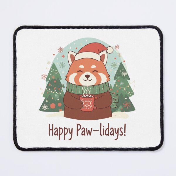 Item preview, Red Panda Christmas Hot Cocoa – Happy Paw-lidays! designed and sold by ARTReMi.