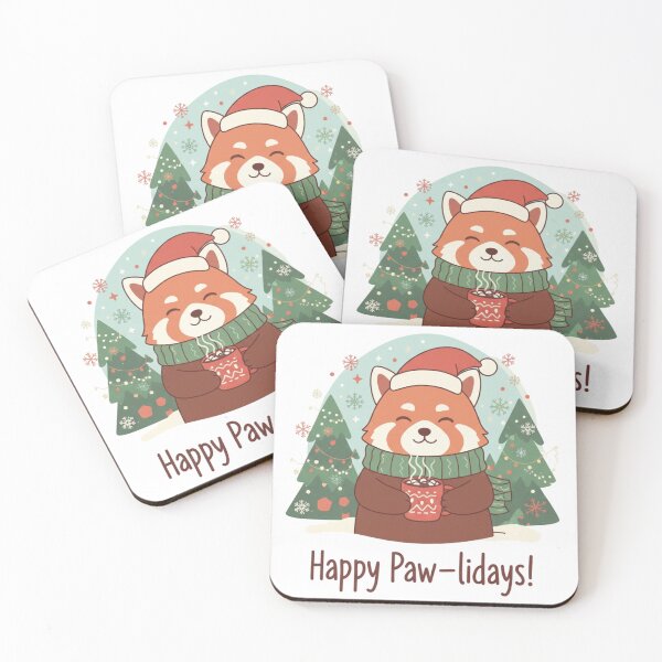 Item preview, Red Panda Christmas Hot Cocoa – Happy Paw-lidays! designed and sold by ARTReMi.