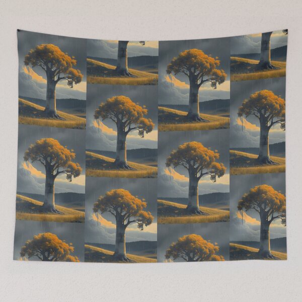 Item preview, Dystopian Lone Tree Poster designed and sold by AxiraDesigns.