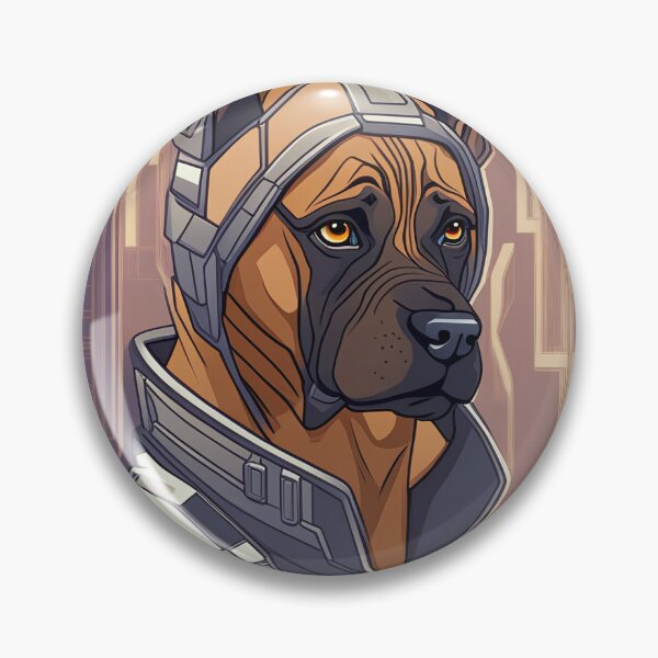 Item preview, Cyberpunk dog in a futuristic outfit designed and sold by Mianku | Für das Leben.