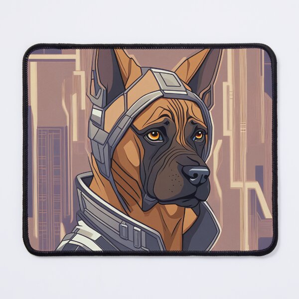 Item preview, Cyberpunk dog in a futuristic outfit designed and sold by Mianku | Für das Leben.