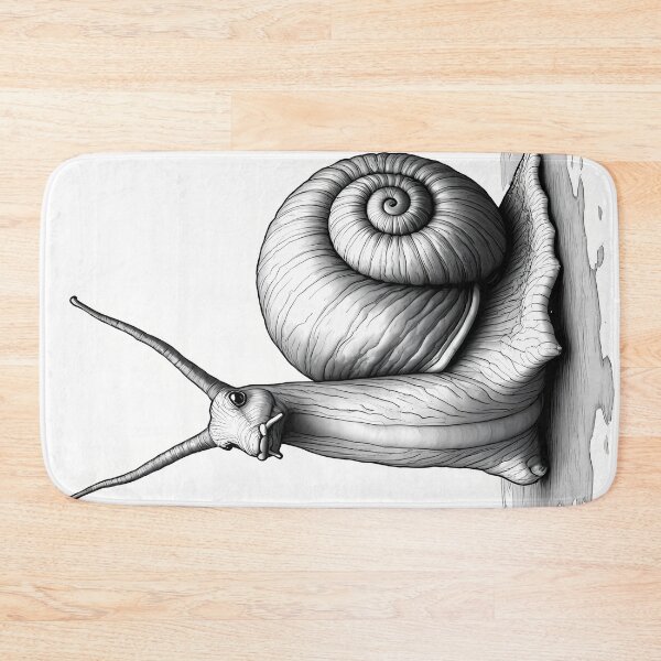 Item preview, Hybrid creature: deer-snail in black and white designed and sold by Mianku | Für das Leben.