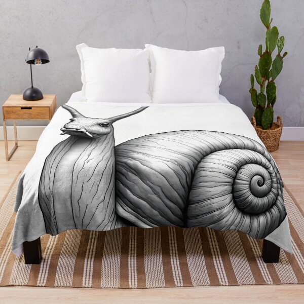 Item preview, Hybrid creature: deer-snail in black and white designed and sold by Mianku | Für das Leben.