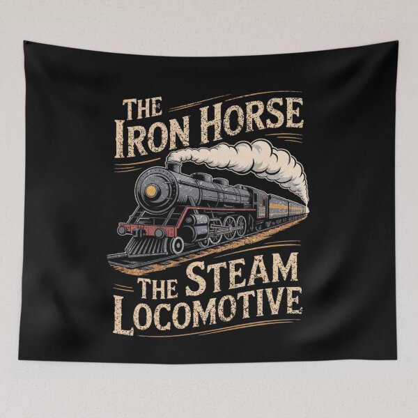 Item preview, Vintage Steam Locomotive Iron Horse Train Art designed and sold by FreshVibe Prints.