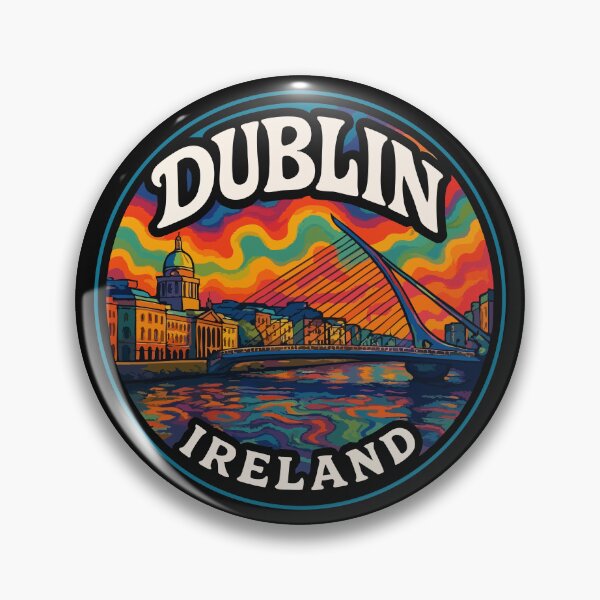 Item preview, Dublin Ireland Colorful Trippy Art Travel designed and sold by TomFrontierArt.