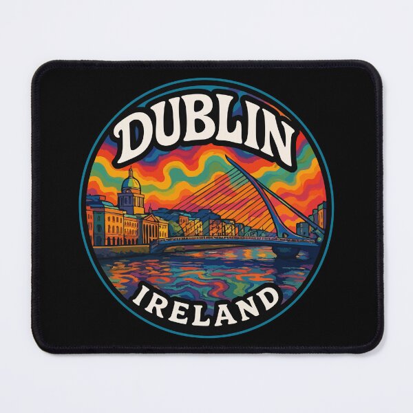 Item preview, Dublin Ireland Colorful Trippy Art Travel designed and sold by TomFrontierArt.