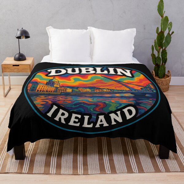 Item preview, Dublin Ireland Colorful Trippy Art Travel designed and sold by TomFrontierArt.