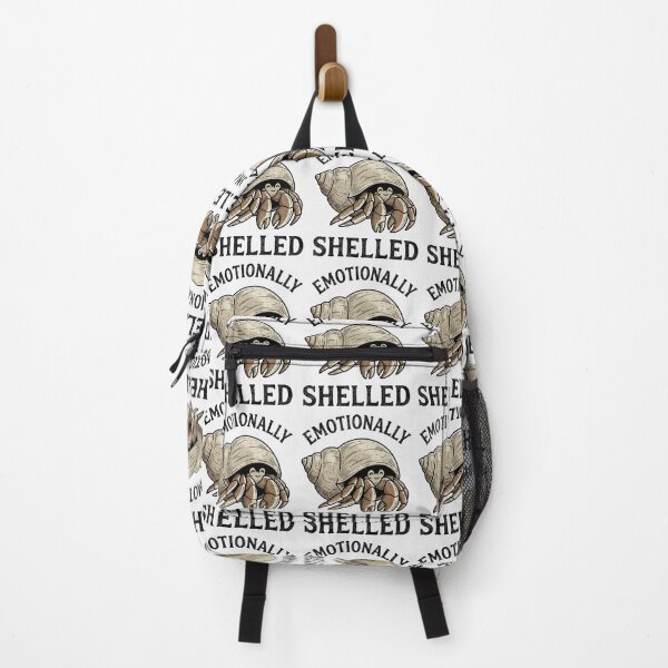 Item preview, Funny Hermit Crab Emotionally Shelled Introvert Pun designed and sold by FreshVibe Prints.