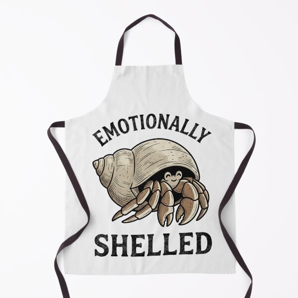 Item preview, Funny Hermit Crab Emotionally Shelled Introvert Pun designed and sold by FreshVibe Prints.