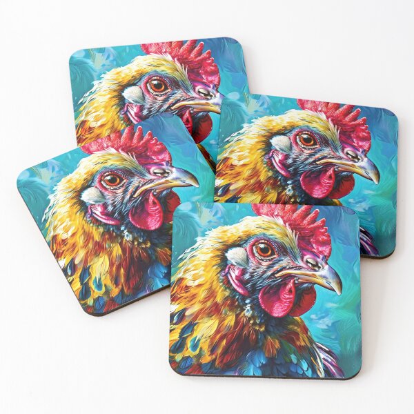 Item preview, Colorful rooster in an expressive style designed and sold by Mianku | Für das Leben.