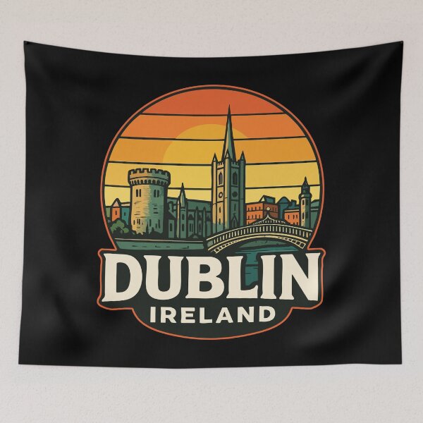 Item preview, Dublin Ireland Retro Travel designed and sold by TomFrontierArt.