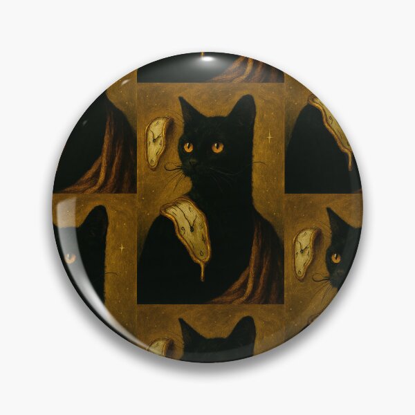 Item preview, Black Cat x Dali -- Cosmic Companions Studio designed and sold by Cosmic Companions Studio.