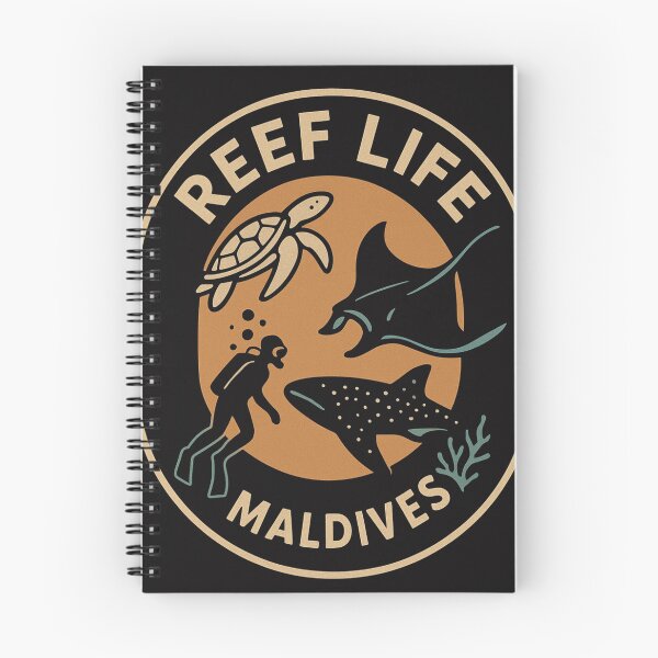 Item preview, Reef Life Maldives| Marine Turtle, Manta Ray, Diver Badge designed and sold by Peycer.