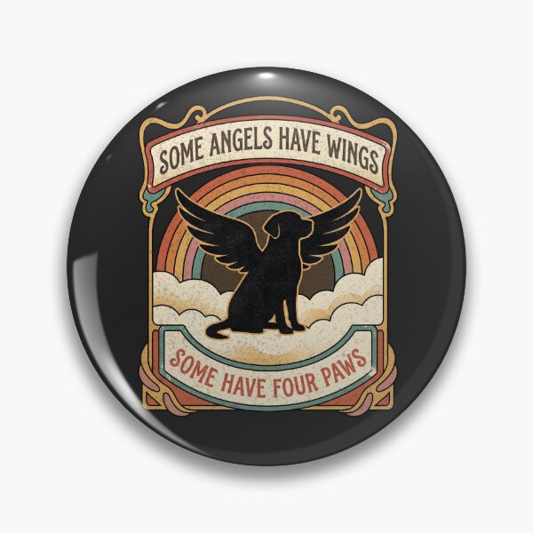 Item preview, Some Angels Have Four Paws Vintage Dog Memorial designed and sold by FreshVibe Prints.