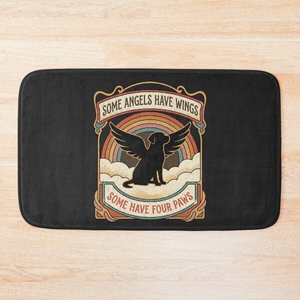 Item preview, Some Angels Have Four Paws Vintage Dog Memorial designed and sold by FreshVibe Prints.