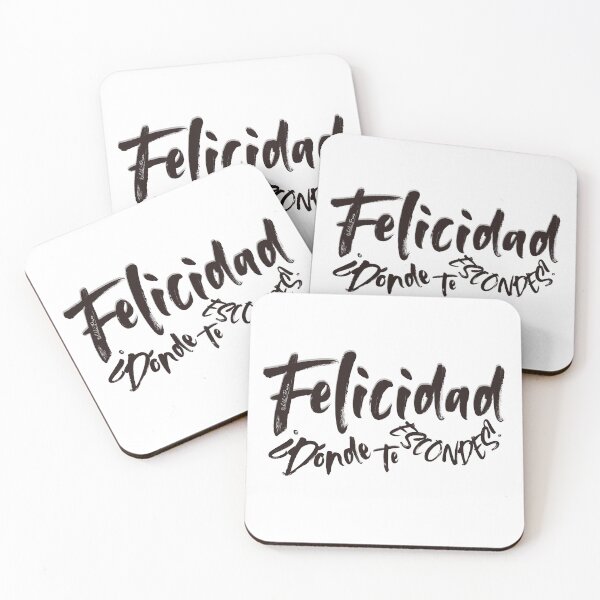 Item preview, Spanish song lyrics/phrase: Happiness: Where are you hiding? (Black) designed and sold by Rebeldía Pura.