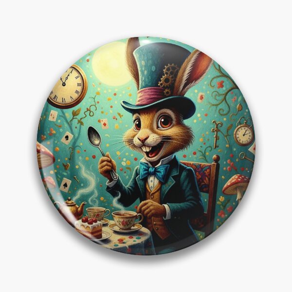 Item preview, March Hare Mad Tea Party Art Print - Pop Surrealism Alice in Wonderland Painting designed and sold by Art's Diner.