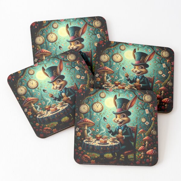 Item preview, March Hare Mad Tea Party Art Print - Pop Surrealism Alice in Wonderland Painting designed and sold by Art's Diner.