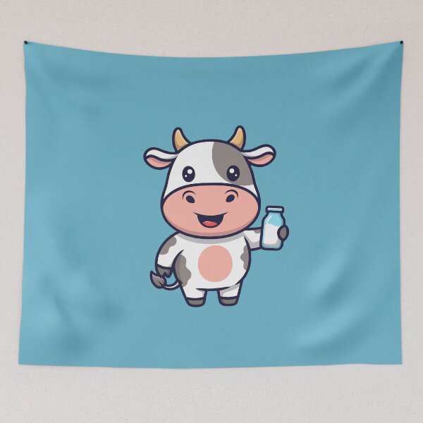Item preview, Cute Happy Milk Cow Mascot designed and sold by Printips store.